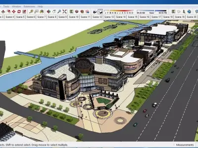 Sketchup Shopping Center A4 3D model