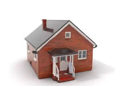 Cozy Brick Cottage model pack Low-poly 3D model