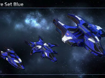 Spaceship Thaalian Empire Fighters Low-poly 3D model