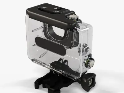 GoPro Hero3 Waterhousing Low-poly 3D model