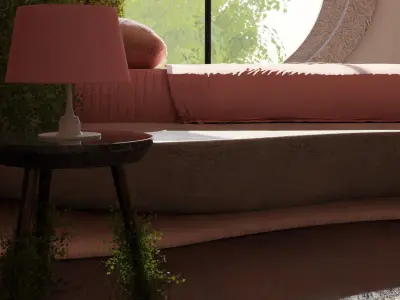 Bed-Room concept art in 3D in BLENDER 3D 3D model