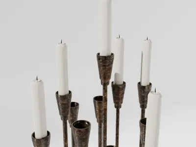 Antique Candle Stand 3D model