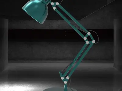 Desk Lamp Low-poly 3D model 14