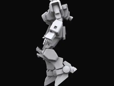 Gundam mobile suit MS RGM 79G GM model 3D model