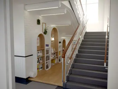 Stairs Corner Reading Corner Children Reading Area Kindergarten 3D model