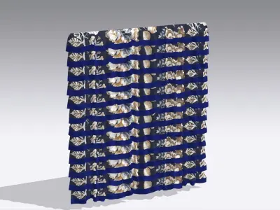 Curtain Low-poly 3D model