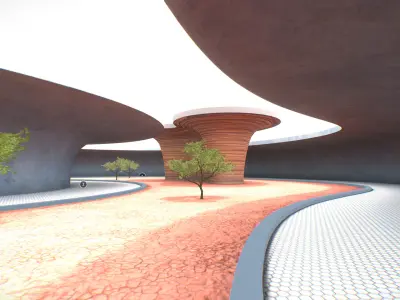 G0015 VR Virtual Reality Huge Environment My Myst Low-poly 3D model