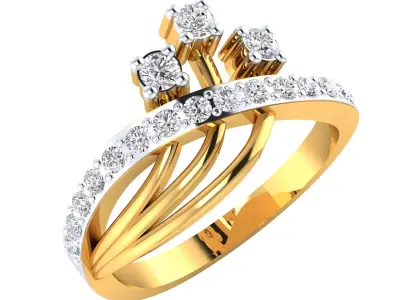  Women Ring Render 3dm STL MTL SLC JCD OBJ FBX Details 3D print model 20