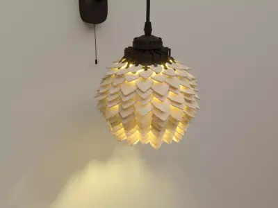 sconces over the bed in the bedroom Low-poly 3D model