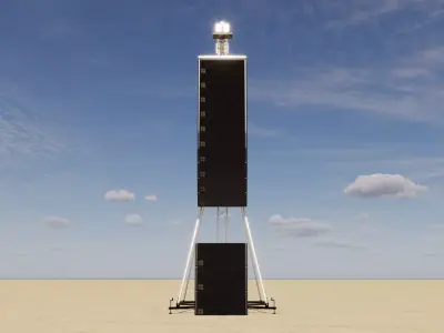 Concert Speaker Line Array Tower 3D model