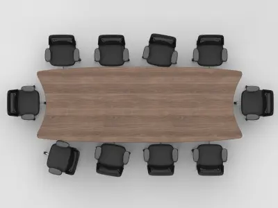  Conference Meeting Room Furniture 06 3D model