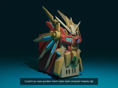 pc case rgb collection computer mod pack lowpoly