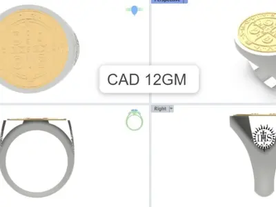 St Benedict Ring  3D print model