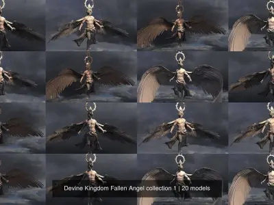 Devine Kingdom Fallen Angel collection 1 3D Model Pack