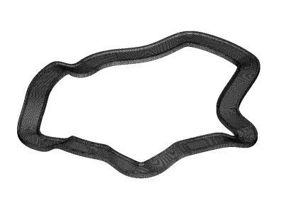 Transparent Sports Games Race Track 3D model