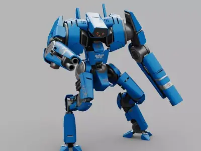 BATTLE DROID DOMIAN rigged character 3D model