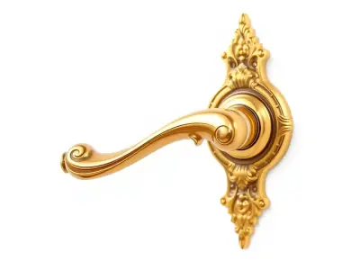Ornate Gold Door Handle model pack Low-poly 3D model