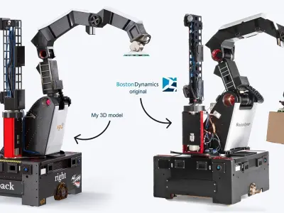 Stretch Robot Boston Dynamics Low-poly 3D model