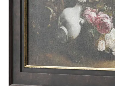 Classic frame with floral still life 3D model