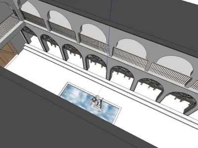 Architecture-Religion-God-Culture-Temple-0244 building with door 3D model