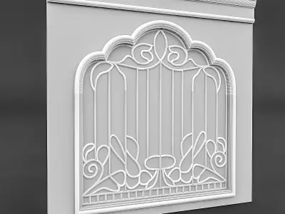 Classical Window and Door Low-poly 3D model