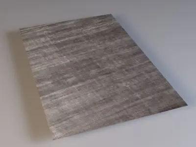 Carpet rectangular piece of wood on wall 3D model