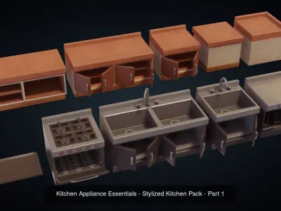 Stylized Kitchen Pack - Game-Ready 3D Assets