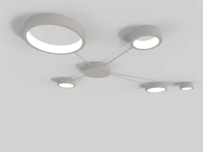 Circles ceiling lamp 3D model