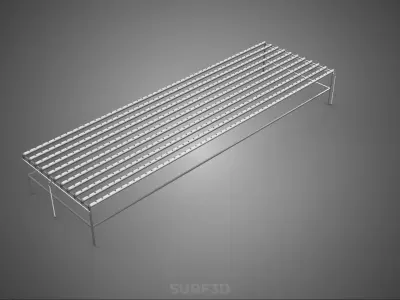 INDUSTRIAL SCALE HYDROPONIC RACK NFT SYSTEM ARRAY GARDEN FARMING 3D model