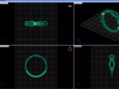 Geometric Chain Ring 3D print model
