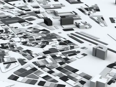 Karachi Streets and Buildings 3D model