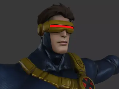 XMEN-001 Rigged Cyclops Low-poly 3D model