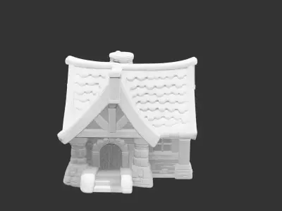 Middle age house for 3D print 3D print model