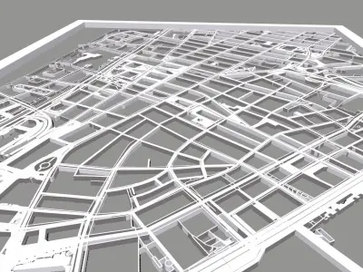 New York USA Streets and roads  3D print model