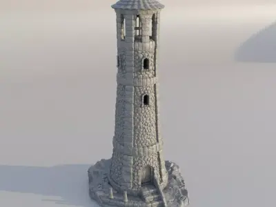 Medieval Lighthouse 28 mm Tabletop Terrain 3D print model
