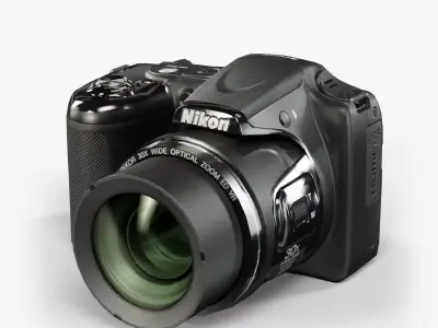 Nikon Coolpix L820 bridge digital camera Low-poly 3D model