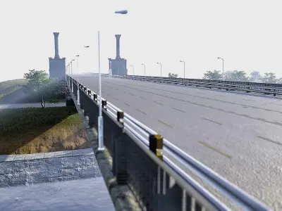 Bridge Patona Most Kiev Ukraine 3D model