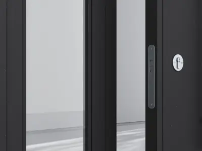 Aluminium door 71 3D model