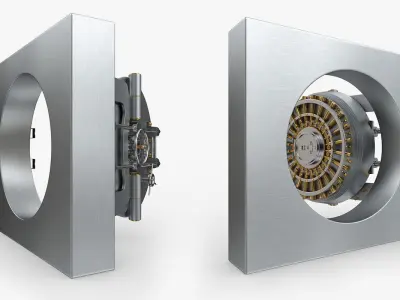 Vault Door High Security Bank Safe Entrance 3D model