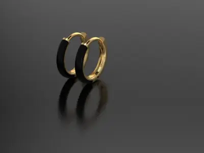 Enamel earrings 3D print model