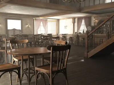  Old Western Bar PBR Textures 