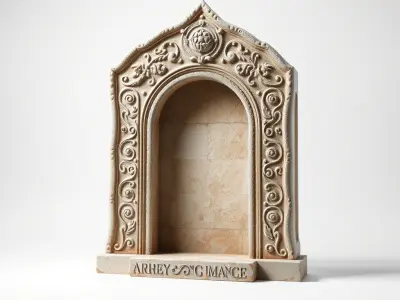 Ornate Niche Model Pack with Decorative Archway Low-poly 3D model