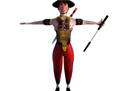 Shaolin Warrior 3D model