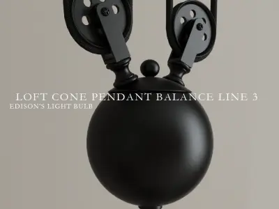 Chandelier Loft Cone Pendant Balance 3D model