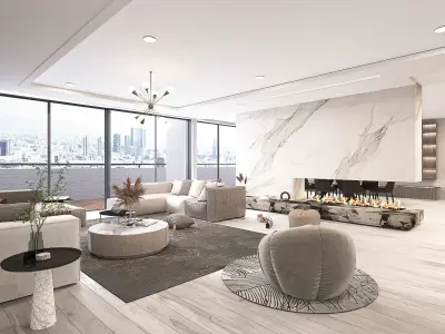 interior pent house universidad 1090 CDMX 3D model