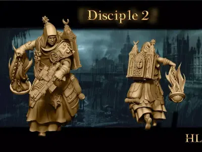 Heresylab Redeemers cultist 2 both Scifi and Fanatsy Version 3D print model