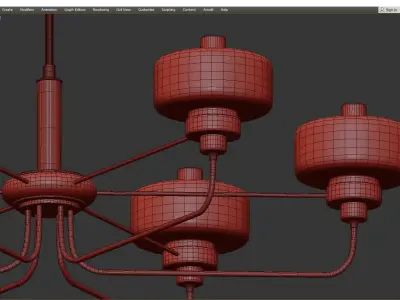 NOLA CHANDELIER Low-poly 3D model