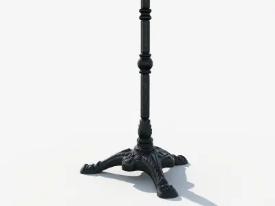 Paris cafe table Low-poly 3D model