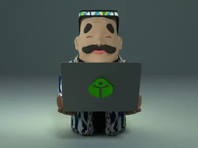 National figurine of an Uzbek grandfather 3D print model