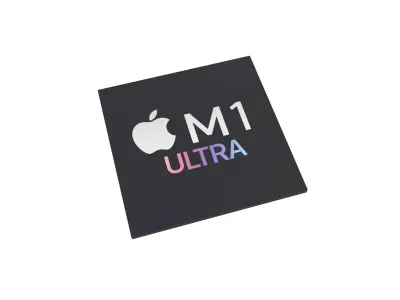 Apple CPU M1 Ultra Low-poly 3D model